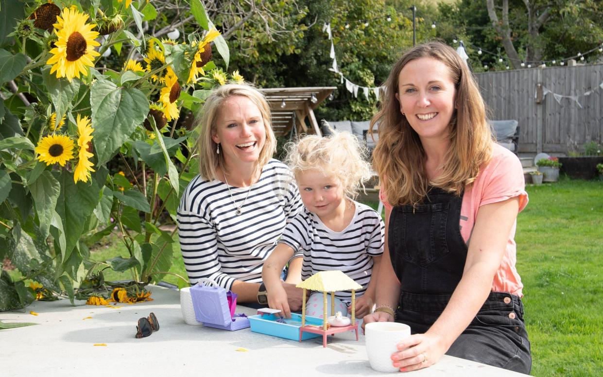 Sophie Holdridge, Hannah Skellern and daughter - Dale Cherry