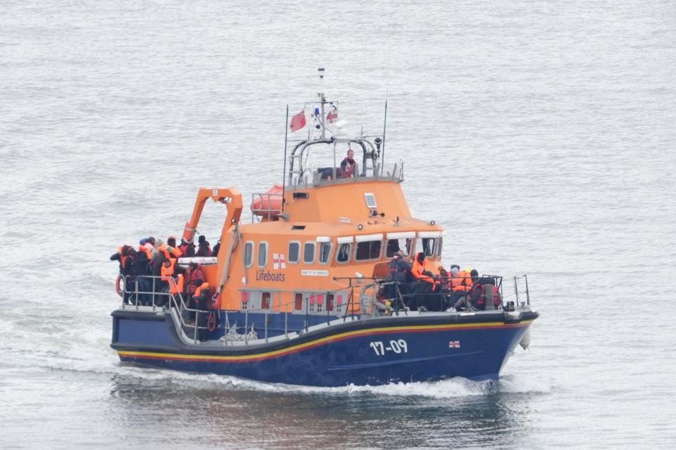 Rishi Sunak said the Rwanda bill aims to stop people crossing the English Channel in small boats.  (PA)