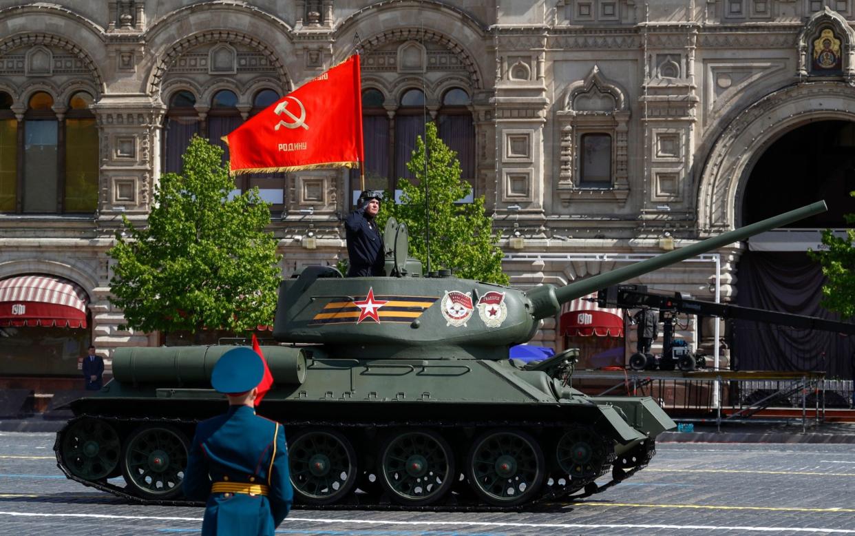 The solo T-34 Soviet-era tank - STRINGER/EPA-EFE/Shutterstock