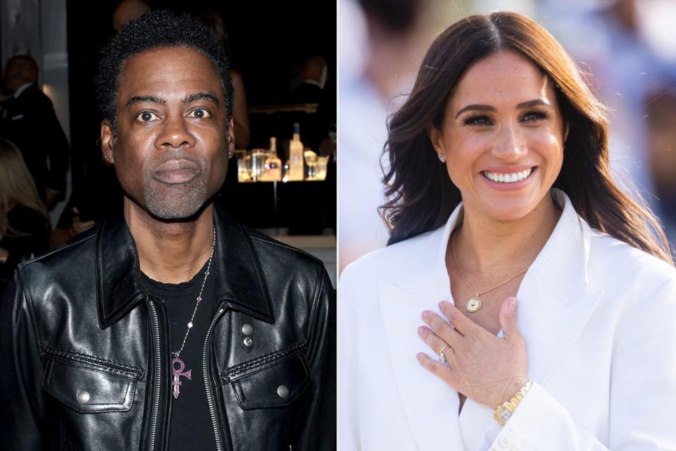 NEW YORK, NEW YORK - SEPTEMBER 14: Chris Rock attends the Tom Ford fashion show during September 2022 New York Fashion Week: The Shows at Skylight on Vesey on September 14, 2022 in New York City. (Photo by Dimitrios Kambouris/Getty Images for NYFW: The Shows ); THE HAGUE, NETHERLANDS - APRIL 15: Meghan, Duchess of Sussex attends a reception for friends and family of competitors of the Invictus Games at Nations Home at Zuiderpark on April 15, 2022 in The Hague, Netherlands. (Photo by Samir Hussein/WireImage)