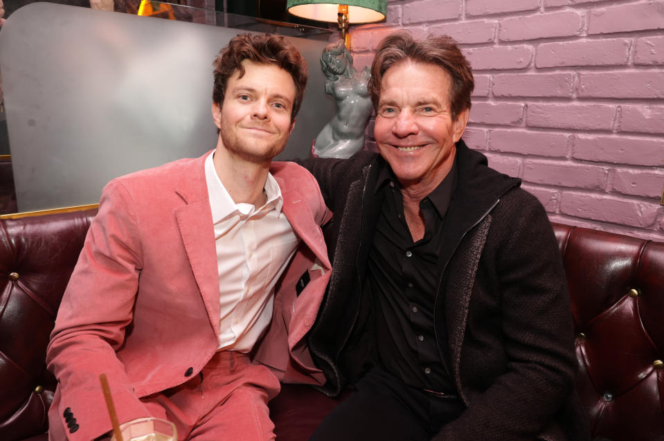 Dennis Quaid with older son, Jack