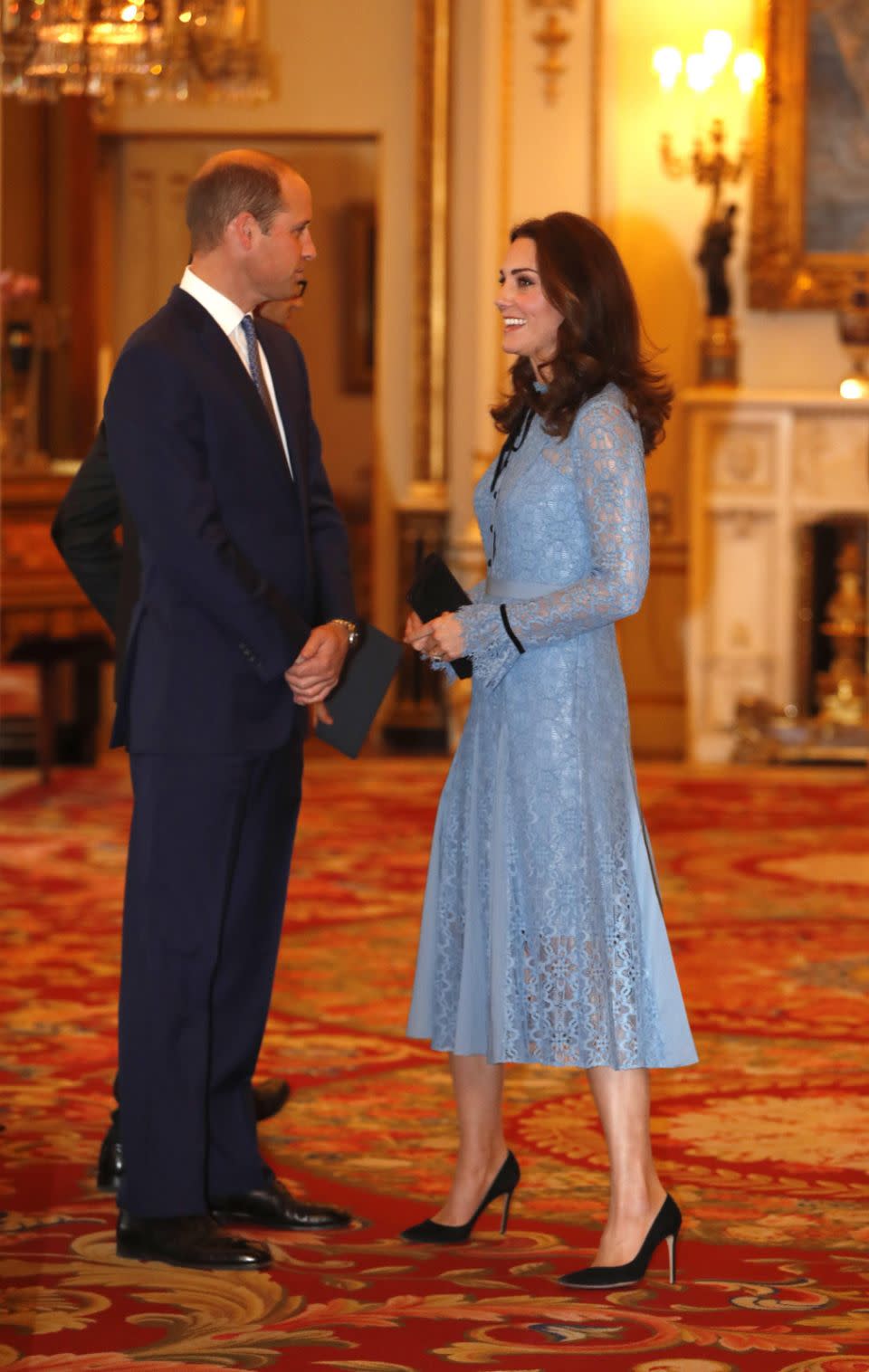 She beamed from ear-to-ear as she was accompanied by her husband Prince William. Photo: Getty Images