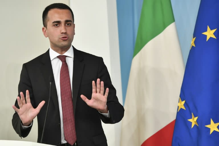 Italy’s Labor and Industry Minister and deputy PM Luigi Di Maio, pictured July 2018, wrote on Facebook that "The decree on 'fiscal peace'...has been manipulated"