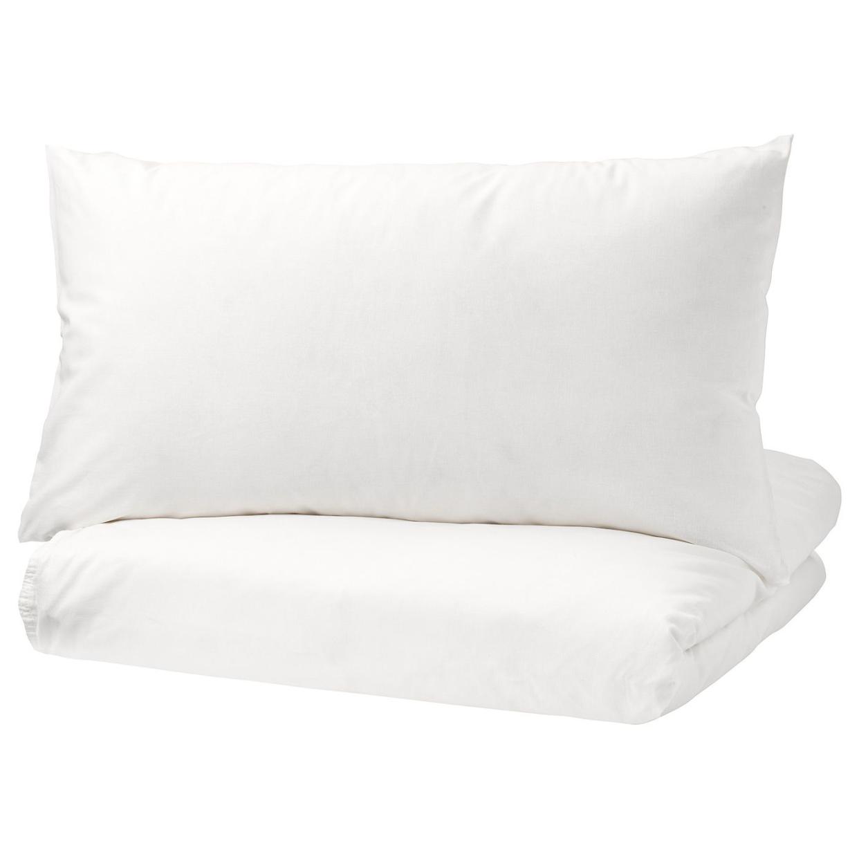 <p><a href="https://www.ikea.com/us/en/p/aengslilja-duvet-cover-and-pillowcase-s-white-00318541/" rel="nofollow noopener" target="_blank" data-ylk="slk:Shop Now;elm:context_link;itc:0;sec:content-canvas" class="link rapid-noclick-resp">Shop Now</a></p><p>ÄNGSLILJA duvet cover and pillowcases</p><p>ikea.com</p><span class="copyright">Hearst Owned</span>