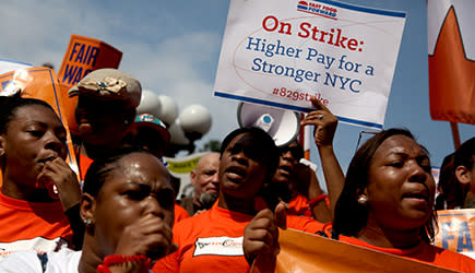 <b class="credit">Mariya Pylayev/AOL</b>Protesters in New York's Union Square