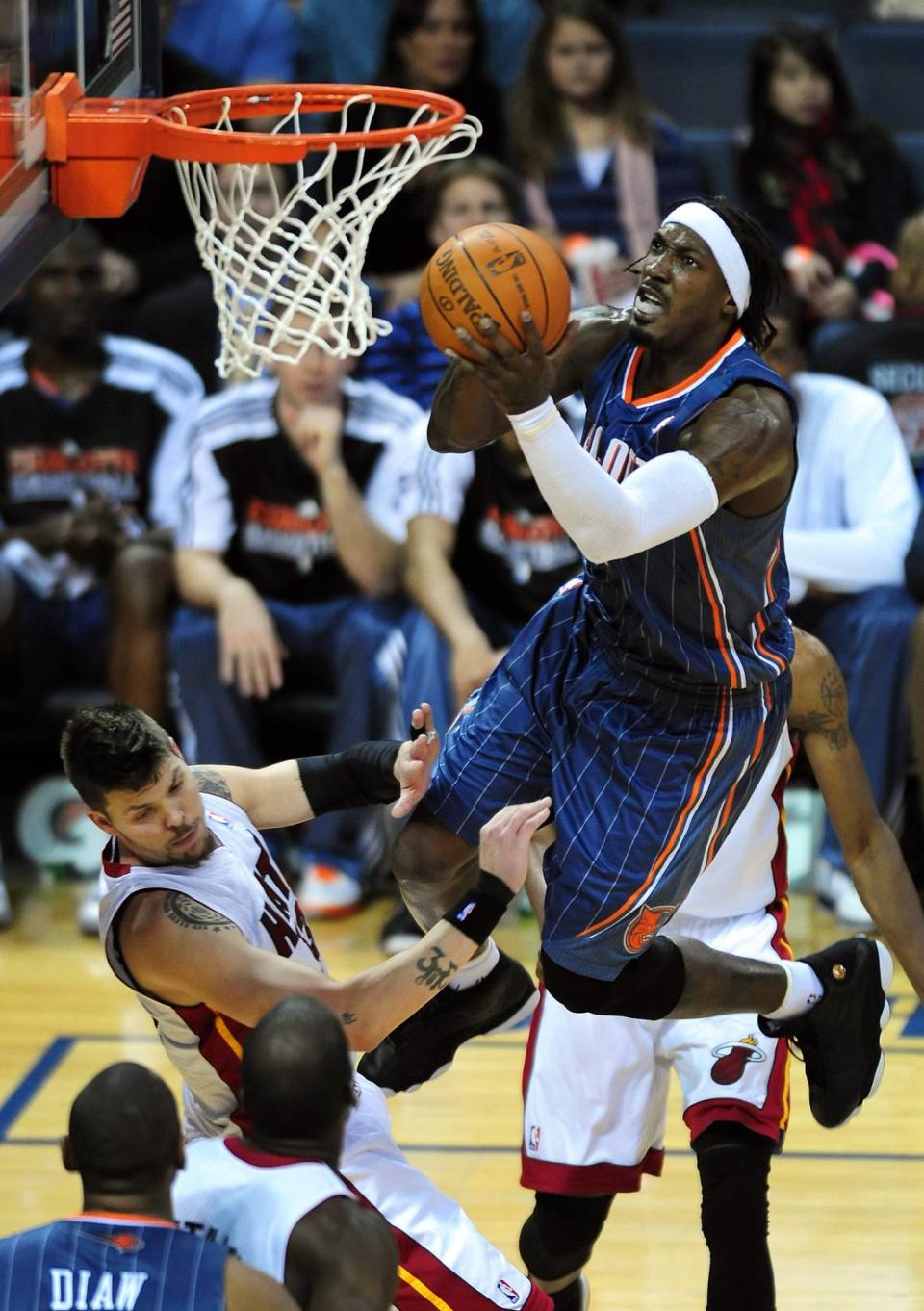 Bobcats forward Gerald Wallace is the team’s all-time leader in defensive rebounds.