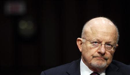 Director of National Intelligence James Clapper testifies before a Senate (Select) Intelligence hearing on "World Wide Threats" on Capitol Hill in Washington January 31, 2012. REUTERS/Kevin Lamarque