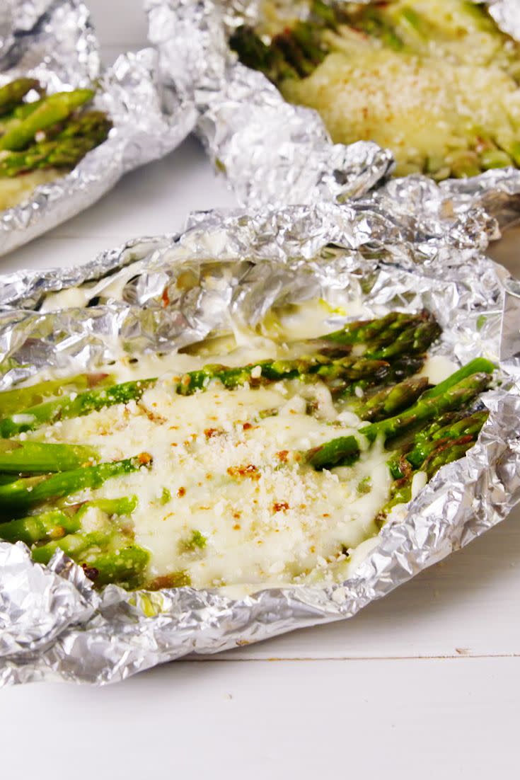 Cheesy Asparagus Foil Packets