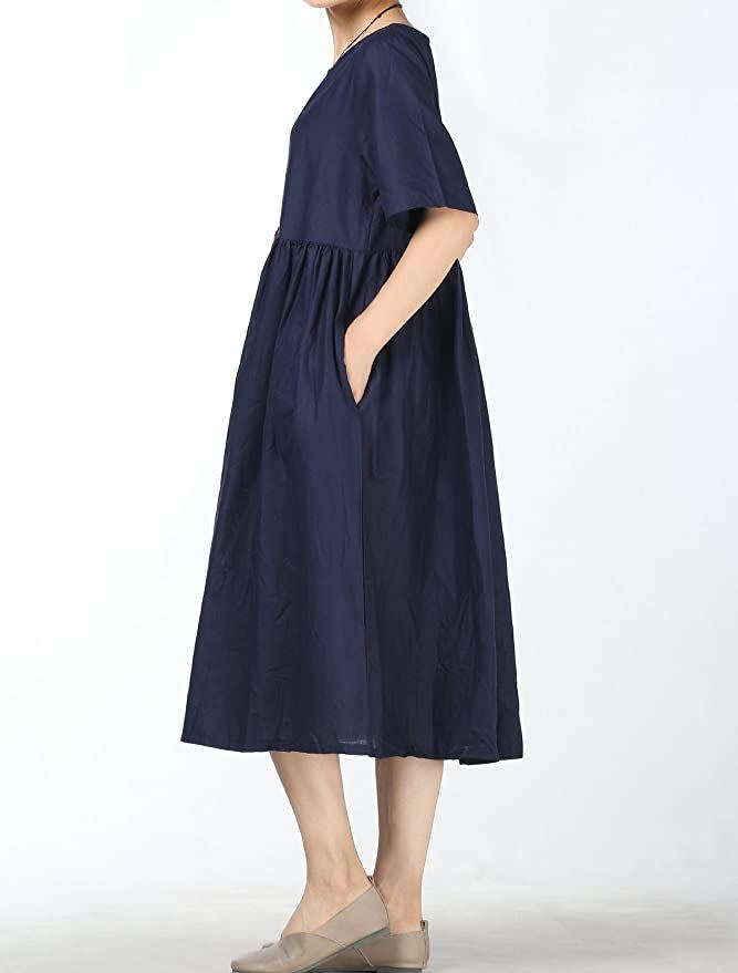 Mordenmiss Cotton Linen Dress