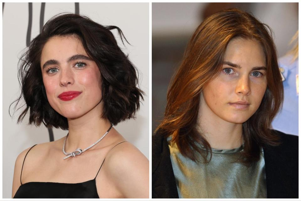 Margaret Qualley (left) and Amanda Knox (Getty)