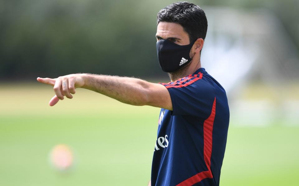 Head Coach Mikel Arteta during a training session at London Colney - Getty Images