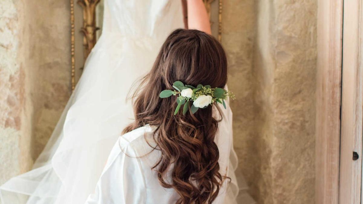 wedding hairstyles with braids and veil