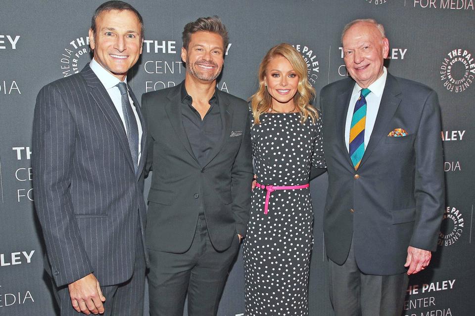 NEW YORK, NEW YORK - MARCH 04: (L-R) Michael Gelman, Ryan Seacrest, Kelly Ripa and Art Moore attend The Paley Center For Media Presents: An Evening with "Live with Kelly and Ryan" at Paley Center For Media on March 04, 2020 in New York City. (Photo by Astrid Stawiarz/Getty Images)