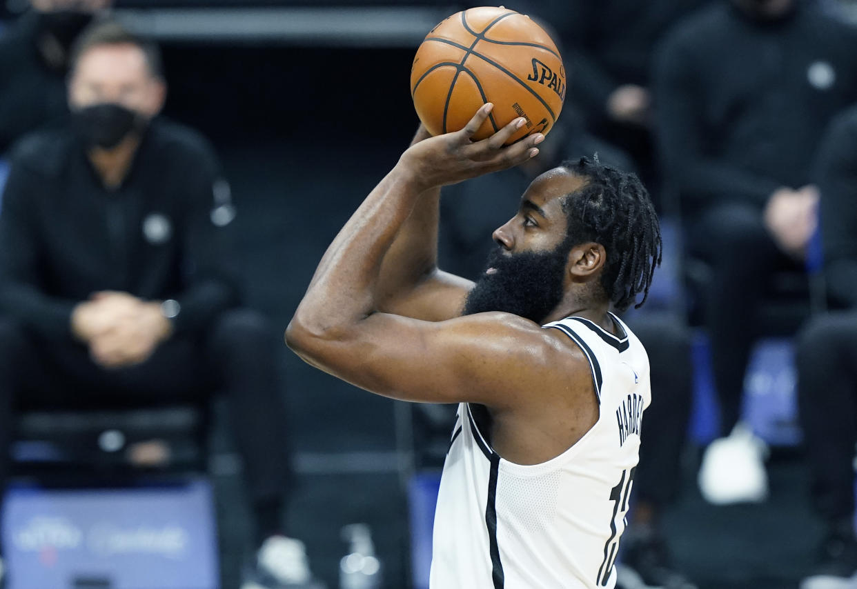 James Harden has gotten his groove back as a playmaker with the Brooklyn Nets. (Thearon W. Henderson/Getty Images)