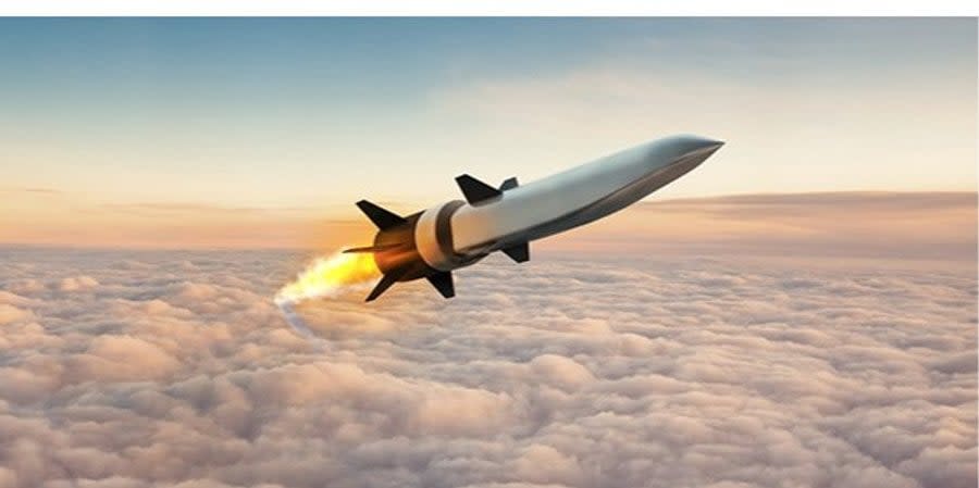 A hypersonic missile of the Hypersonic Airbreathing Weapon Concept (HAWC) project of the US