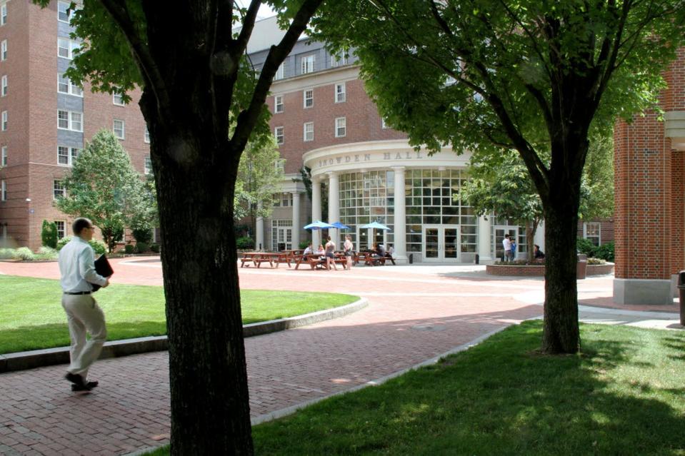 On Weybosset Street in Providence, the leafy entrance to Johnson & Wales University's main campus in Rhode Island.