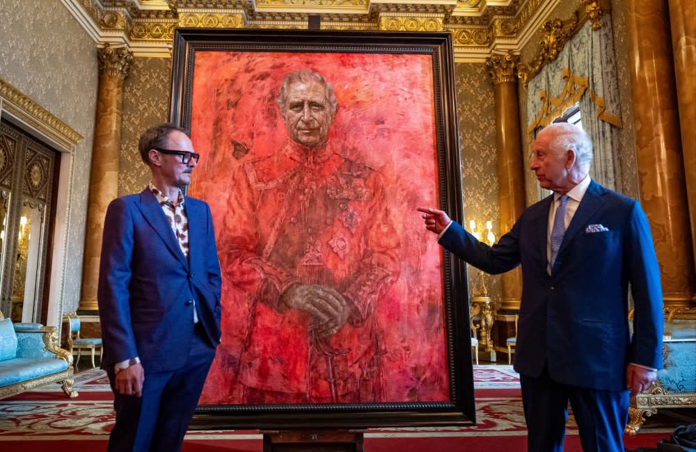 Jonathan Yeo And King Charles - Portrait Unveiling - Buckingham Palace - May 14th 2024 - Getty