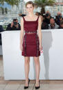 Cannes Film Festival 2013: Emma Watson opted for maroon Christopher Kane for The Bling Ring screening.<br>