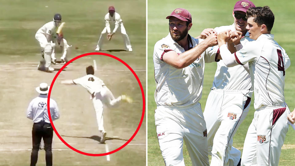 Mitchell Swepson, pictured here in action for Queensland against NSW.