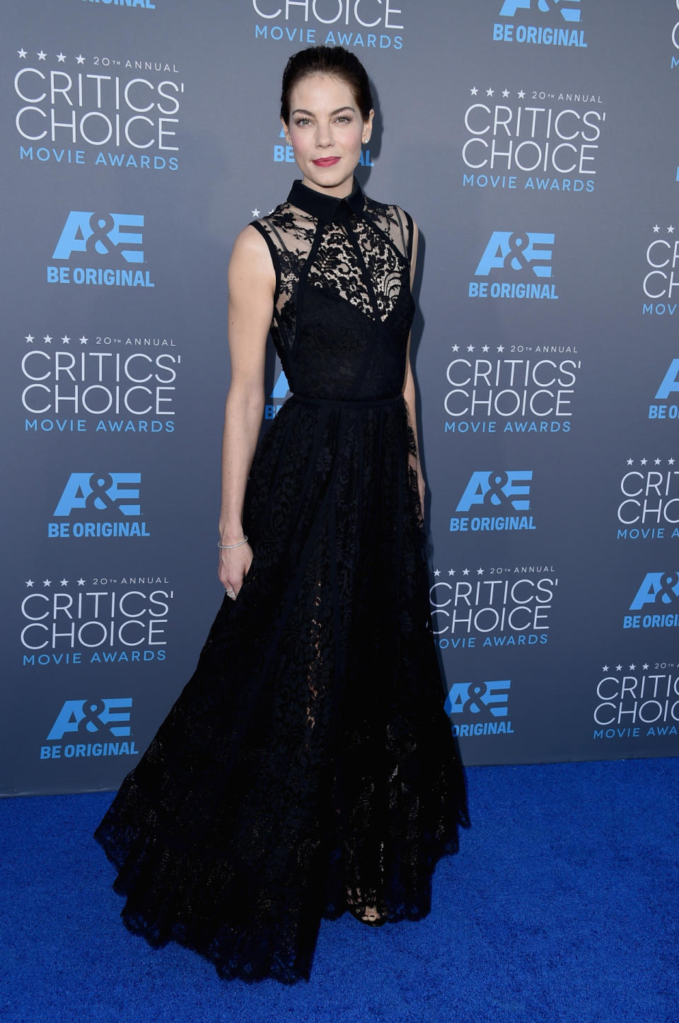 Michelle Monaghan makes black anything but boring in this Elie Saab dress.