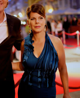 Marcia Gay Harden chose a flouncy Pinto gown for the August 2009 premiere of "The Courageous Heart of Irena Sendler"