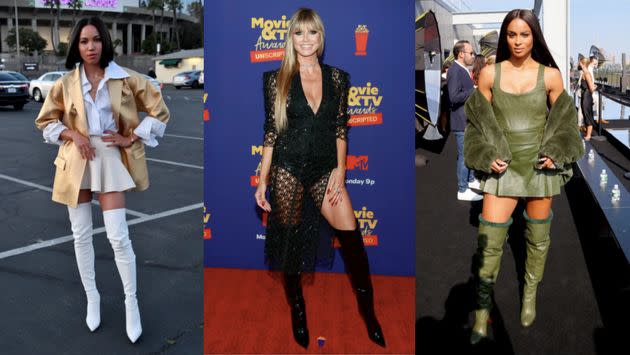 Over-the-knee boots aren't an uncommon sight on the red carpet. (Photo: Getty Images/Jeff Kravitz/Matt Winkelmeyer/2021 MTV Movie and TV Awards/Jamie McCarthy)