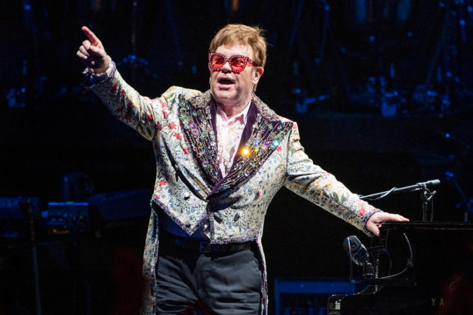 Elton John performs during the Farewell Yellow Brick Road Tour on Jan. 19, 2022 at Smoothie King Center in New Orleans. (Photo: Erika Goldring/Getty Images)