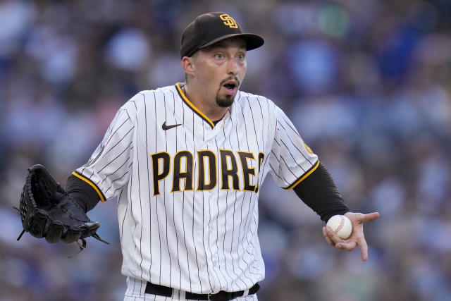 Photo: Padres Pitcher Nick Martinez Reacts After Hitting Batter