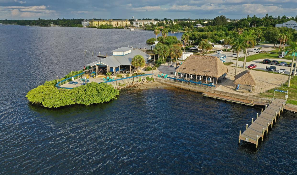 Caddy’s restaurant and tiki bar is on the Manatee River in Bradenton.