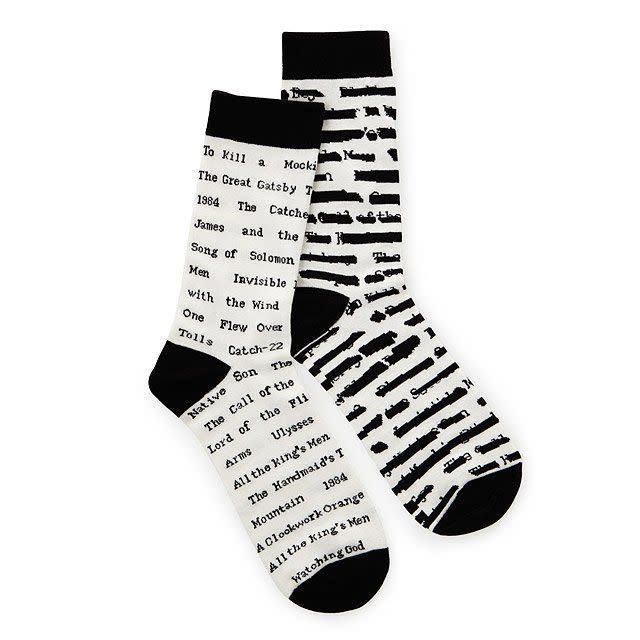 <p><a href="https://go.redirectingat.com?id=74968X1596630&url=https%3A%2F%2Fwww.uncommongoods.com%2Fproduct%2Fbanned-book-socks&sref=https%3A%2F%2Fwww.womansday.com%2Flife%2Fentertainment%2Fg29551373%2Fgifts-for-book-lovers%2F" rel="nofollow noopener" target="_blank" data-ylk="slk:Shop Now;elm:context_link;itc:0;sec:content-canvas" class="link ">Shop Now</a></p><p>Banned Book Socks</p><p>uncommongoods.com</p><p>$12.00</p><span class="copyright">Uncommon Goods</span>