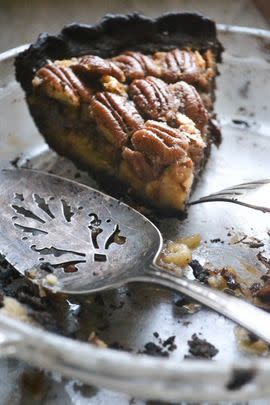 Black Bottom Pecan Pie