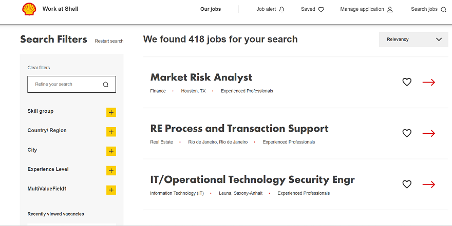 Shell cuenta con su propio portal de empleos