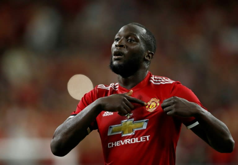 Manchester United's new forward Romelu Lukaku joined the team last week from Everton in a British record transfer