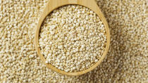 The seed is loaded with filling protein; 1 cup of cooked quinoa contains 8 grams of the stuff. <br>“It’s also yummy as a hot cereal, especially when combined with fresh or dried fruit, nuts, a drizzle of honey, and sometimes a little yogurt or milk,” Marci Clow, registered dietitian and senior director of product research for Rainbow Light nutritional supplements, tells Yahoo Health.