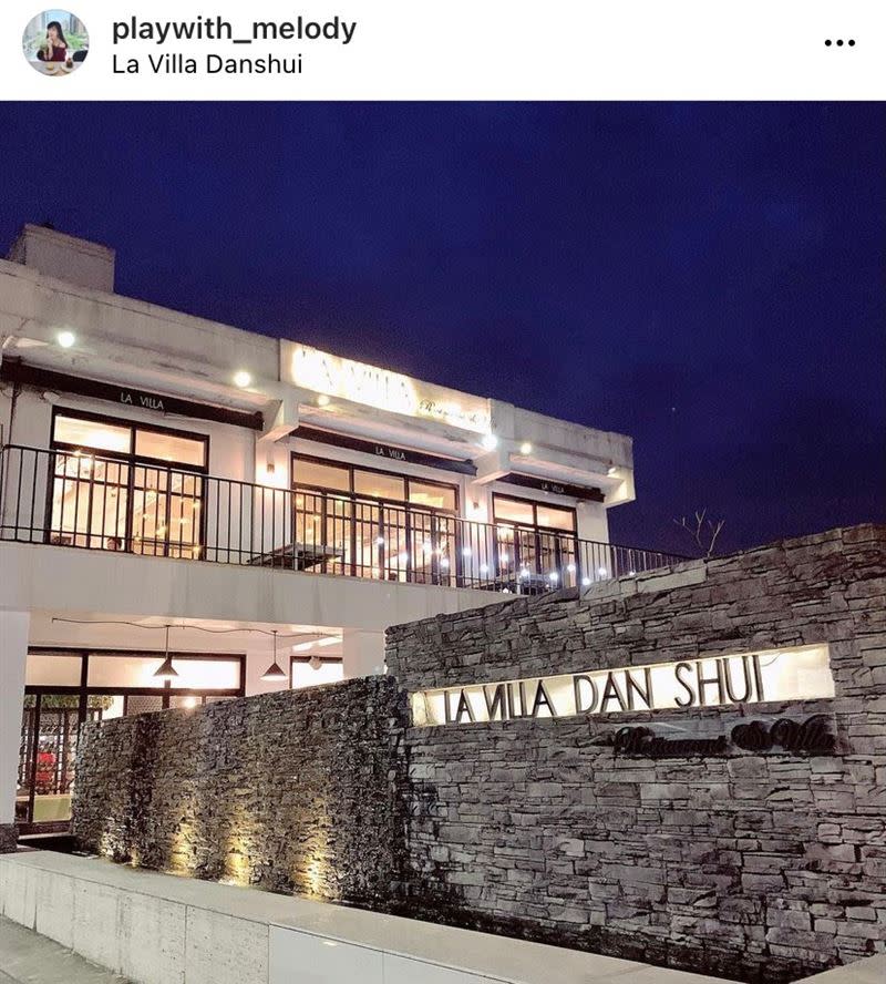 La Villa Danshui夕陽與夜景各有不同氛圍。（圖／IG：playwith_melody 授權提供）