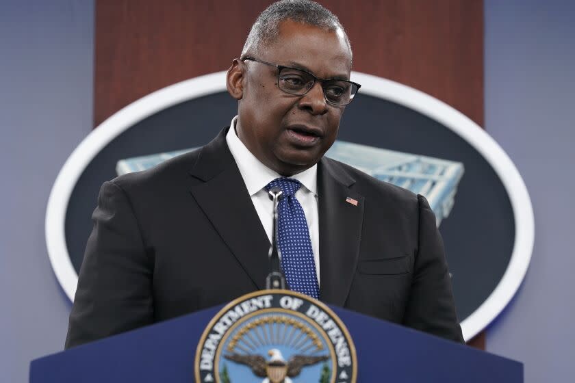 Defense Secretary Lloyd Austin speaks during a briefing at the Pentagon in Washington, Thursday, Oct. 27, 2022. (AP Photo/Susan Walsh)