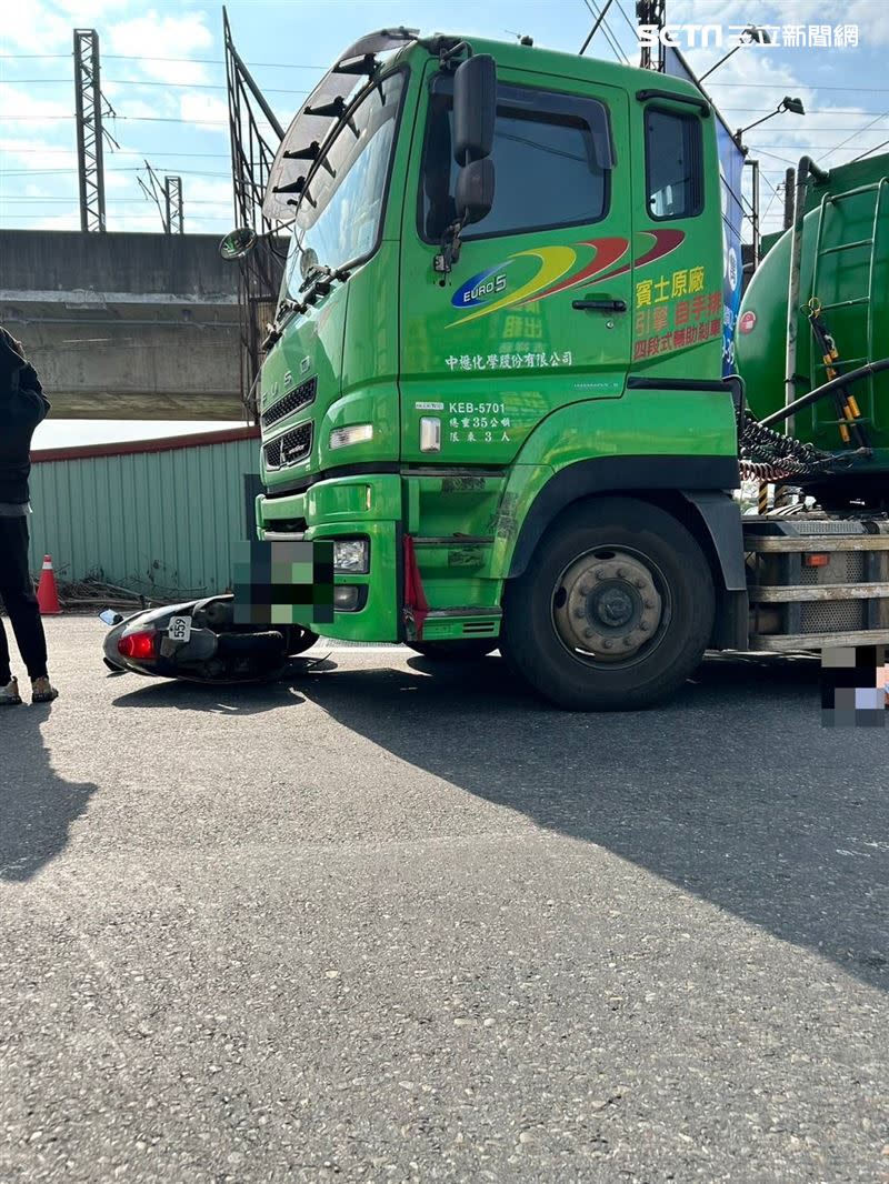 台南市永康區中正北路發生一起死亡車禍。（圖／翻攝畫面）