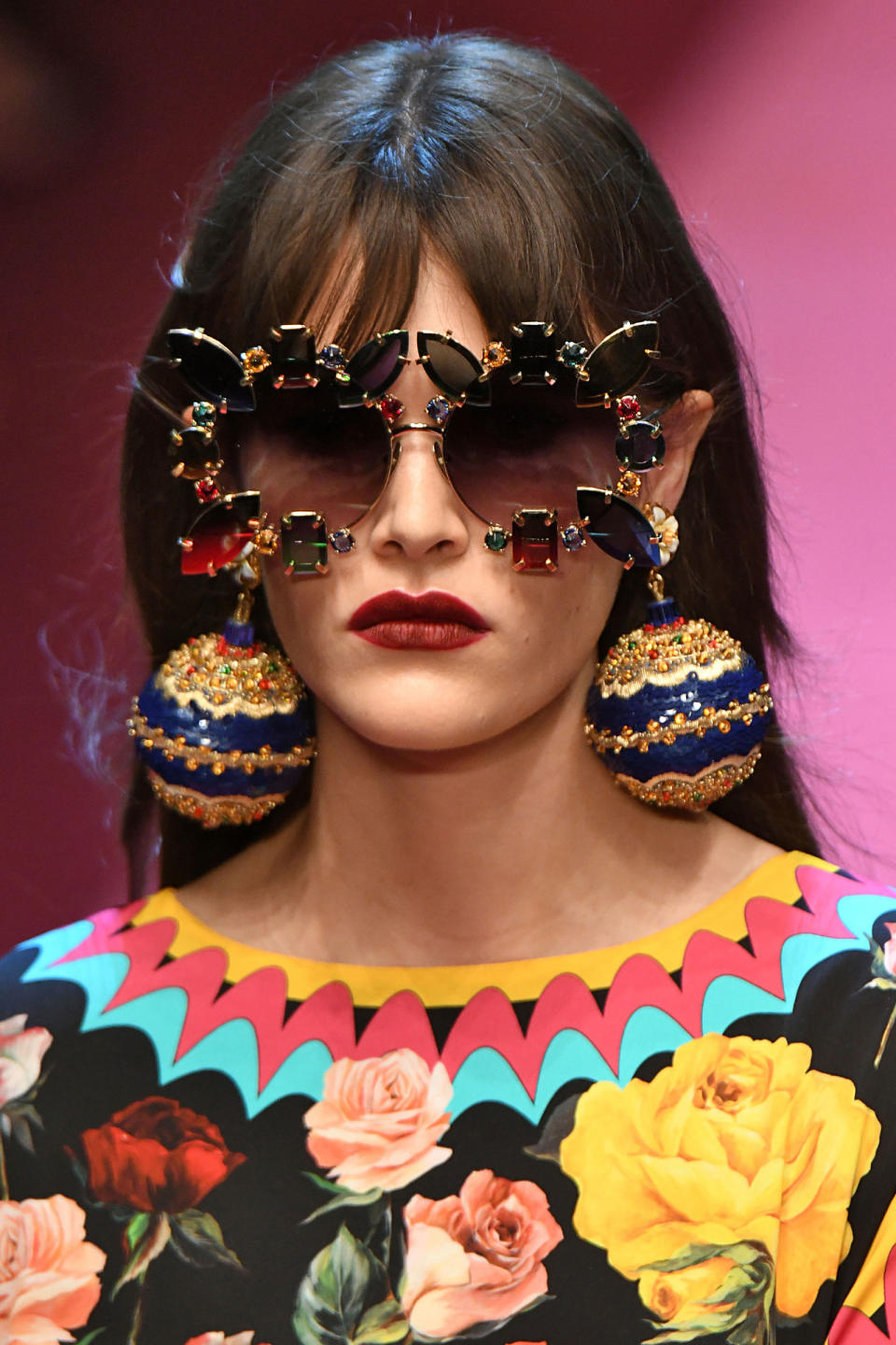 <p>Christmas comes early by way of jewelled sunglasses and bauble earrings. </p>
