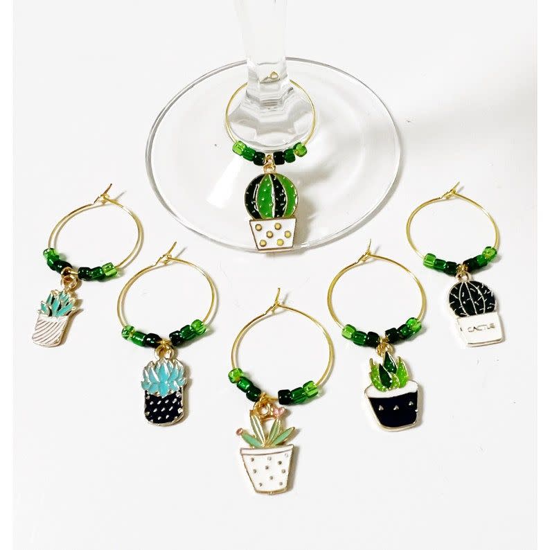 Potted Plant Wine Charms