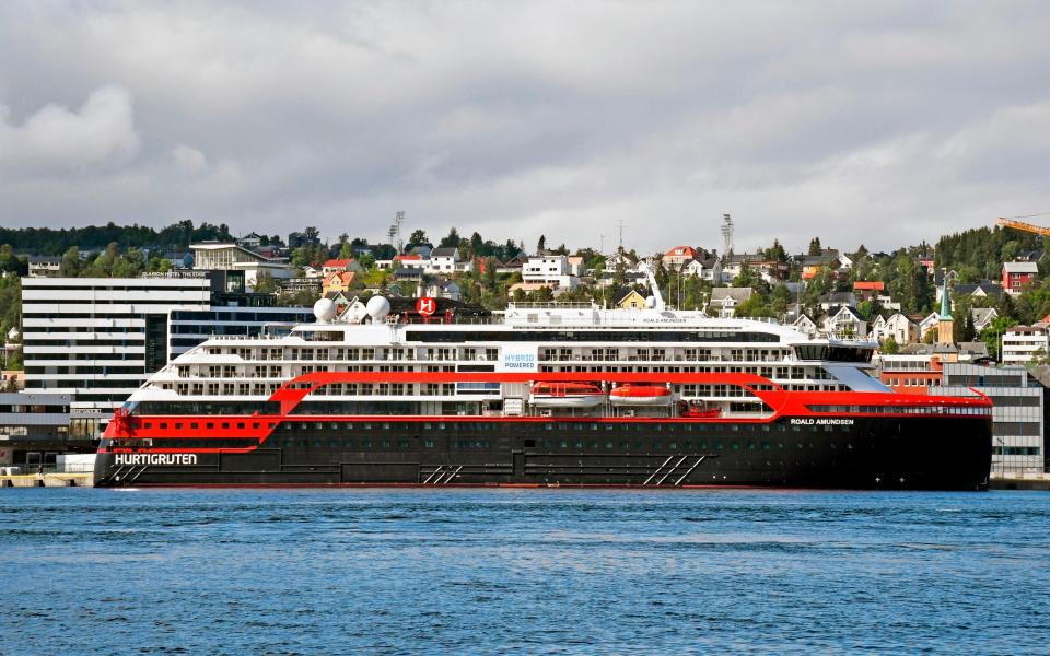 Hurtigruten's MS Roald Amundsen saw the biggest Covid-19 outbreak on a cruise ship since the pandemic was declared - RUNE STOLTZ BERTINUSSEN/GETTY