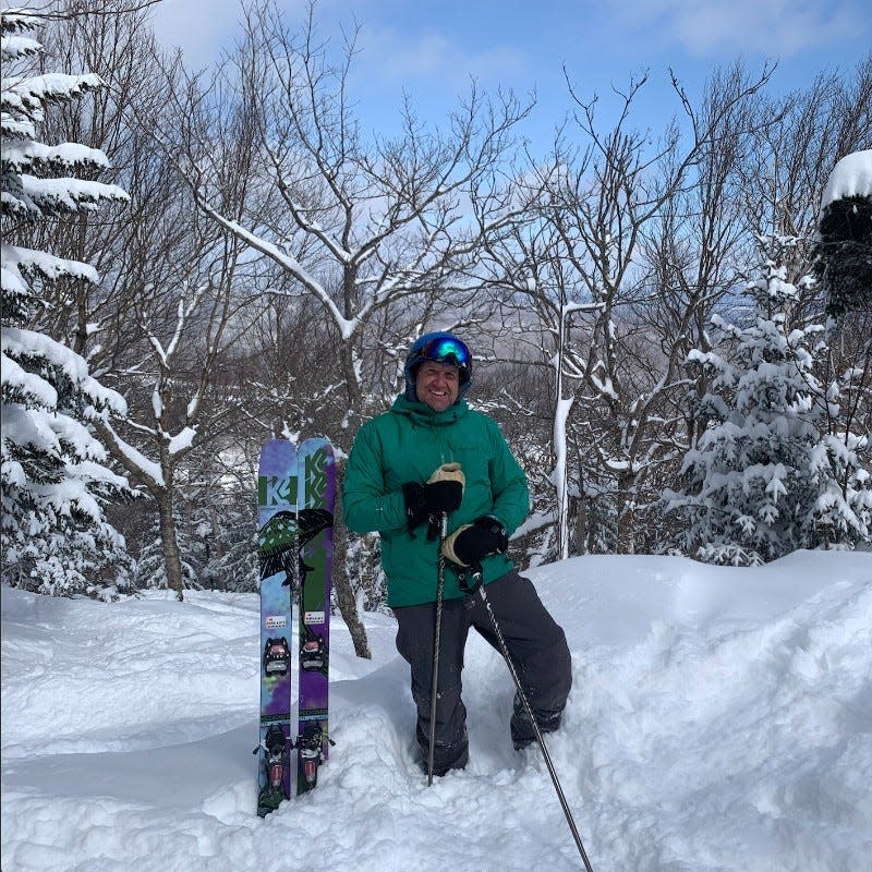 Meteorolgist Tim Kelley on the slopes.