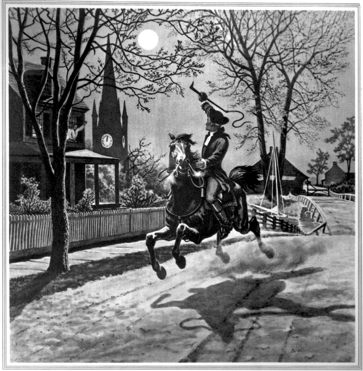 Paul Revere rides to warn people that "The British are Coming!"