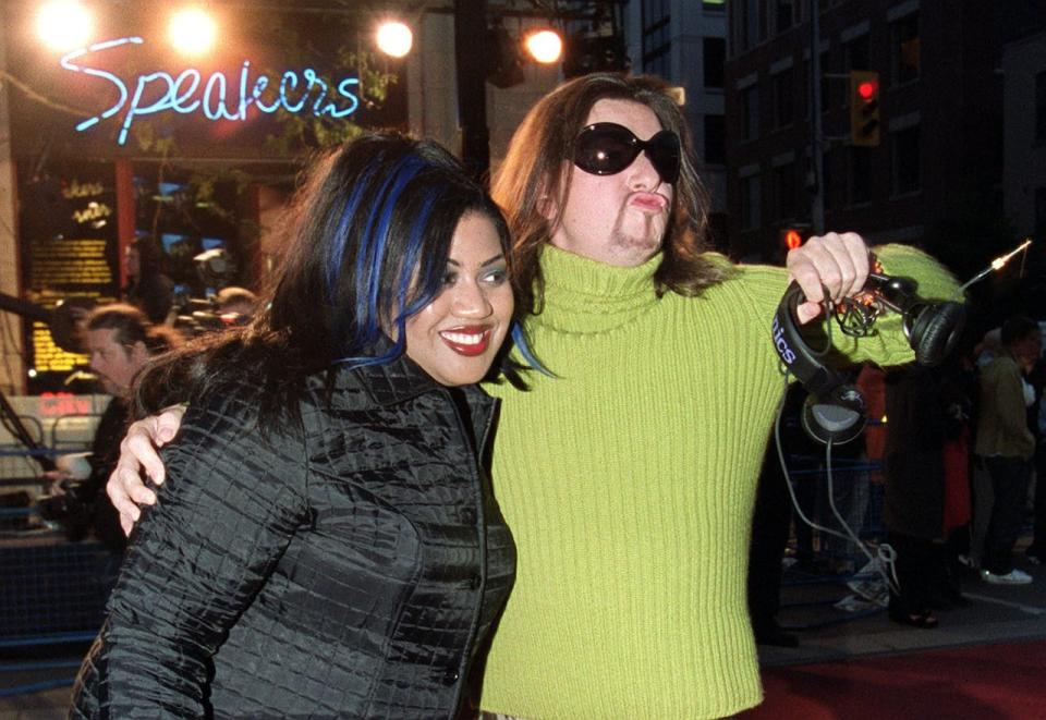 Chris Sheppard, right, and Simone Denny of Love Inc. arrive at the MuchMusic Video awards in Toronto in 2000. Love Inc. took home the award for best dance video that year. 