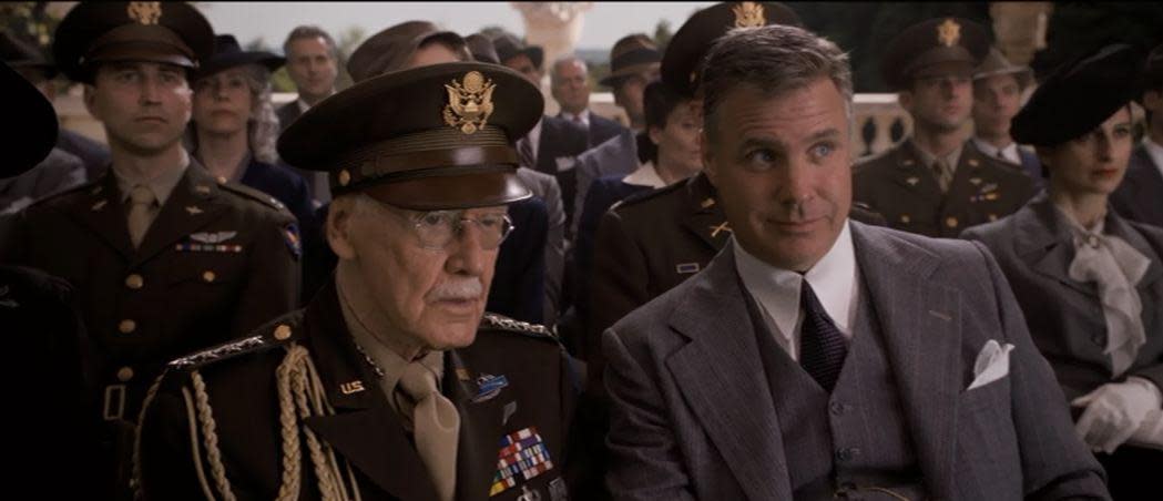 Stan Lee, front-left, in 'Captain America: The First Avenger'