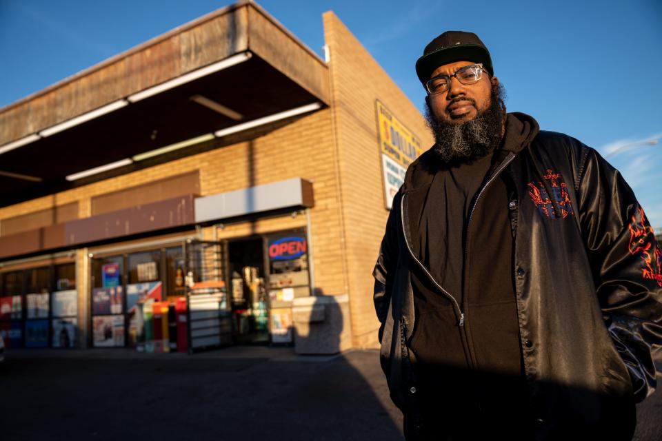 Rapper Teek Hall poses for a portrait in Mesa on Dec. 15, 2023.