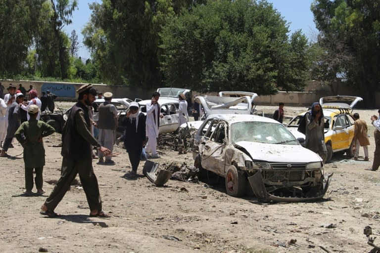 A Taliban car bomber killed 13 people in Afghanistan's Khost city on May 27, in the first major attack at the start of the holy month of Ramadan