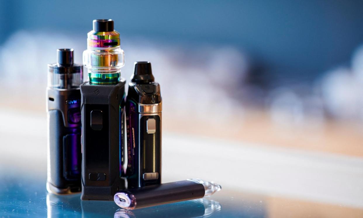 <span>Guardian Australia found vapes on sale at several shops, despite the ban coming into effect on 1 July.</span><span>Photograph: Sandra Sanders/Reuters</span>