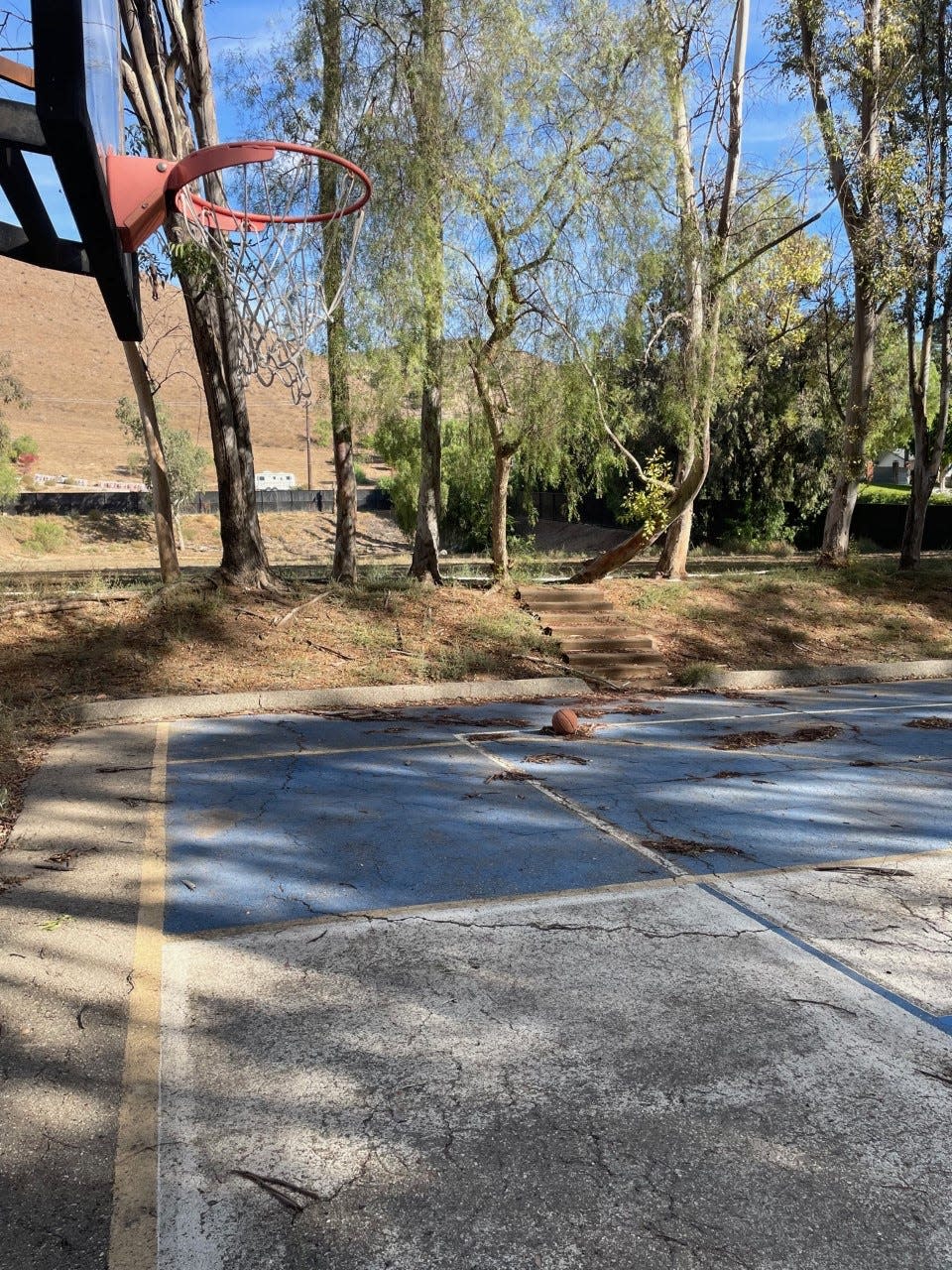 The basketball court at Donda Academy.