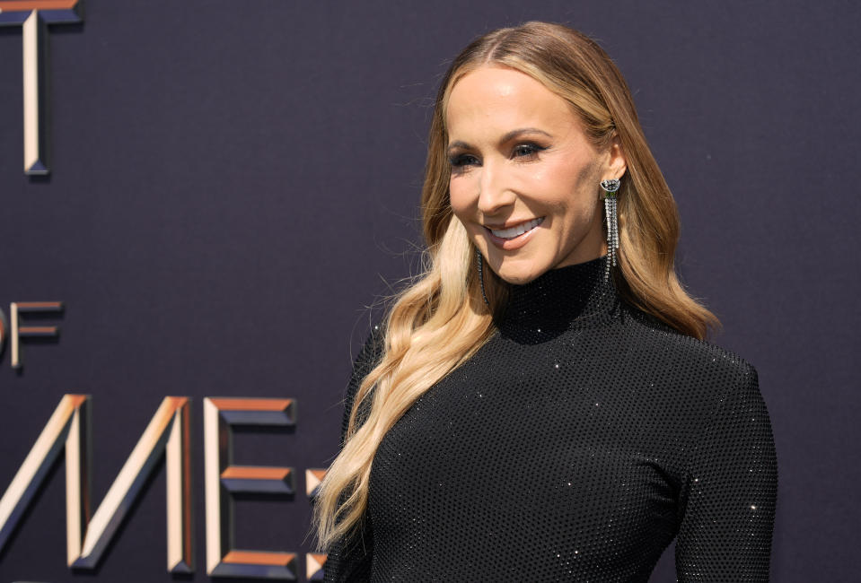 Comedian Nikki Glaser poses at "The Greatest Roast of All Time: Tom Brady" at the Kia Forum, Sunday, May 5, 2024, in Inglewood, Calif. (AP Photo/Chris Pizzello)