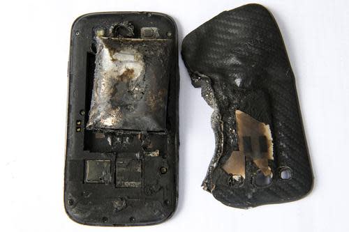 Melted smartphone